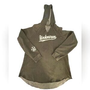 Independent Hoodie Jacket Women Small Unknown Raglan Fleece-Lined Pullover Green